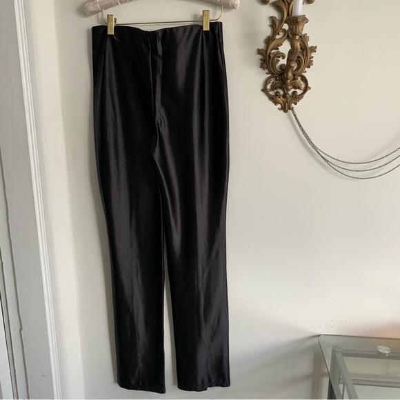 H&M BLACK SATIN FLARE PANTS - Picture 6 of 10